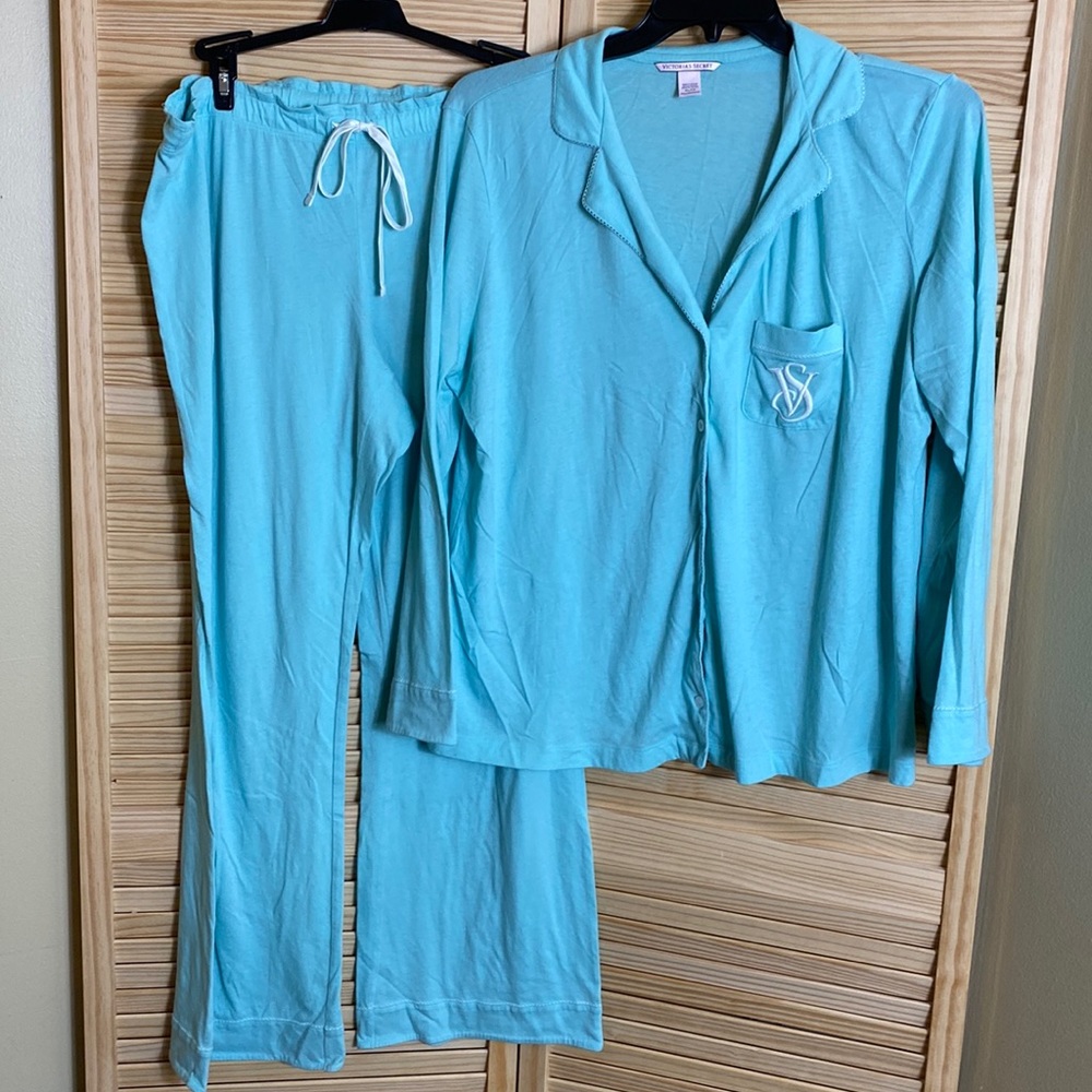 Victoria’s Secret Teal Pajama Set. Size XL Regular